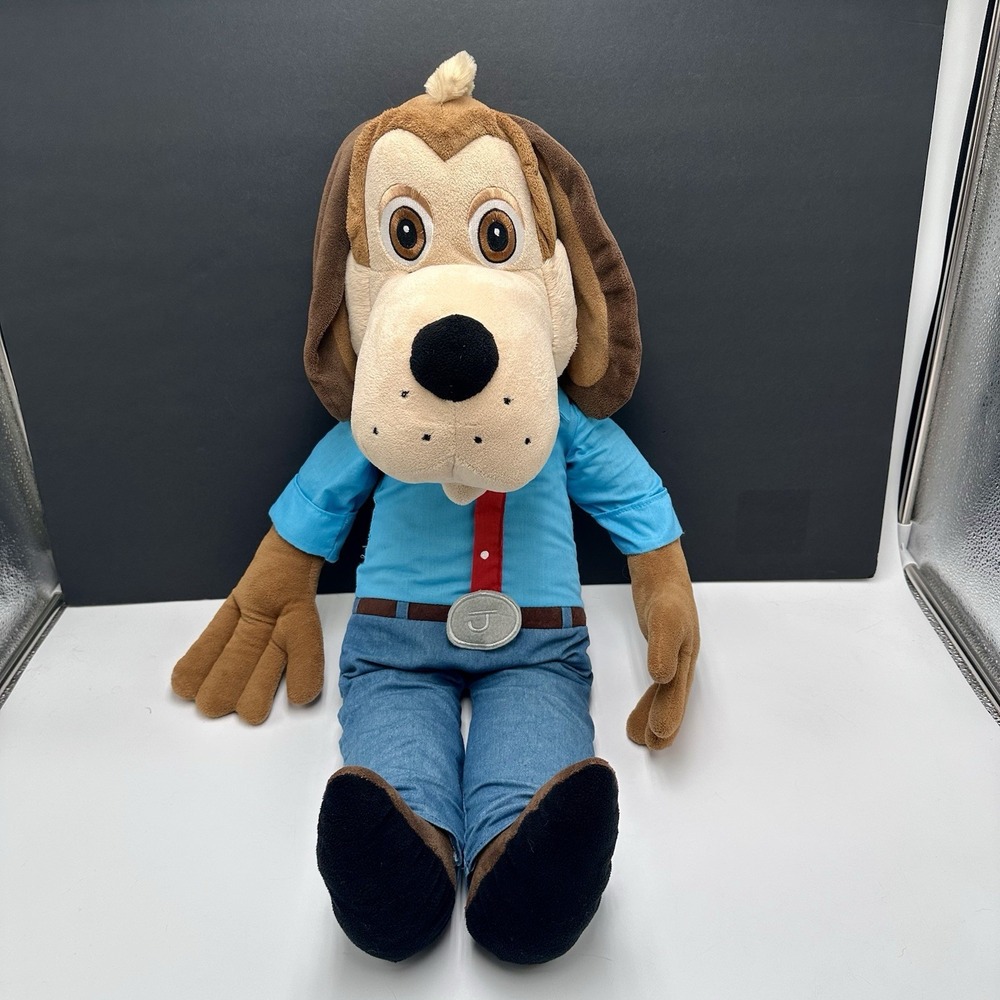 Vintage 28" Chuck E Cheese Sheriff Jasper T Jowls Hound Dog Large Stuffed Plush
